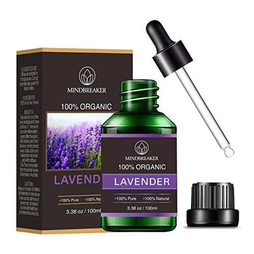 Aceite Esencial de Lavanda Orgánica, Aceites Perfumados de Aromaterapia Orgánica Aceites Esenciales 100% Puros Terapéuticos de Grado Premium - Botellas (100 ml)
