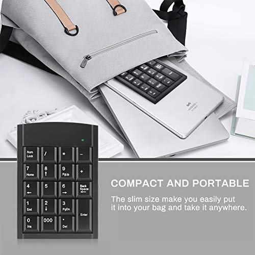 Achort Mini Teclado USB USB con Cable Teclado numérico Adaptador de Teclado 19 Teclas para computadora portátil Ordenador Computadoras de Escritorio, Laptop