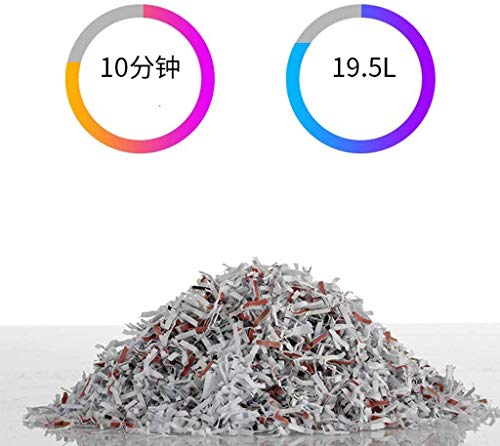 AGWa Cajolg trituradora de papel, Nivel 5 Confidencialidad Efecto 19.5L capacidad de las oficinas trituradoras de papel para uso doméstico