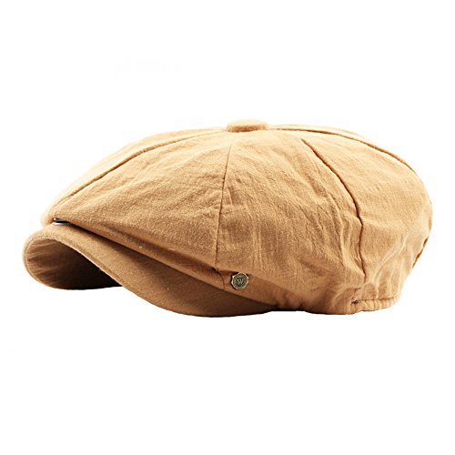 Ajustable Gorras Newsboy Hombre Mujer Unisexo Estilo Retro Monocromático Hatteras Amarillo