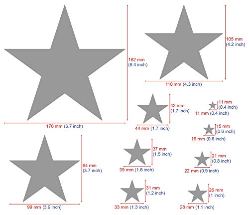 Aleks Melnyk #59 Plantillas Stencils de Metal para estarcir/diseños de Estrellas, para Pintar Paredes Bebe/para Arte Manualidades/Plantillas para Estarcidos/para Pintar con Aerógrafo/2 piezas