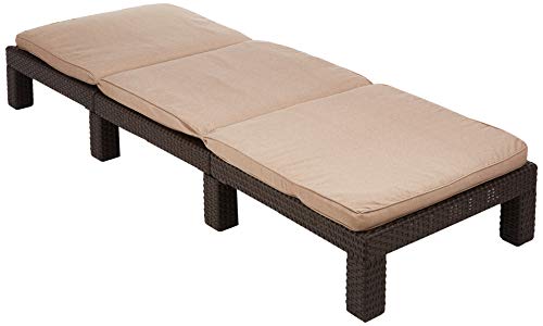 Allibert Daytona SL Tumbona, Color marrón y Gris Pardo, 195 x 65 x 22 cm