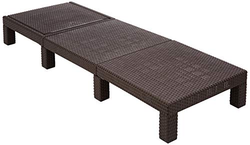 Allibert Daytona SL Tumbona, Color marrón y Gris Pardo, 195 x 65 x 22 cm