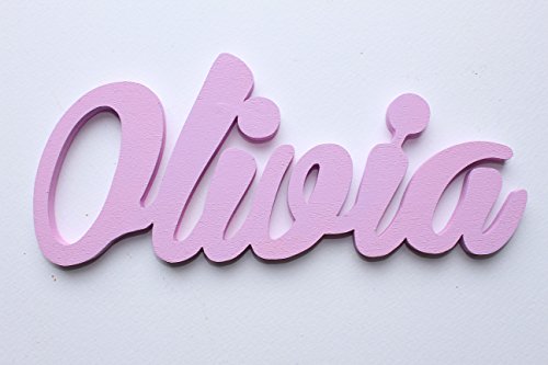 Amelie, Letreros personalizados para Niños o Niñas,Letreros,Decoracciónes para Dormitorios,Letreros para el Cuarto de los Niños,Mia Studio,Póngase en contacto con el vendedor a través de Amazon mensaje para proporcionar el nombre y el color