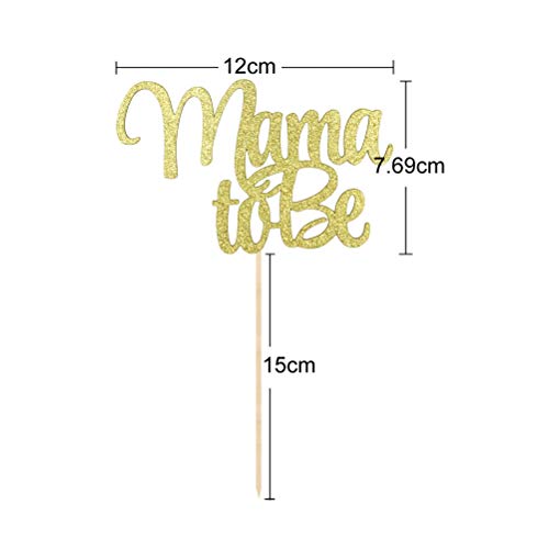 Amosfun 12pcs Mama TO BE Cake Topper Día de la Madre Cake Topper Cupcake Selecciones Decoración para el Día de la Madre Cumpleaños