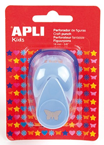 APLI Kids 13070 - Perforadora para papel figura mariposa, 16 mm