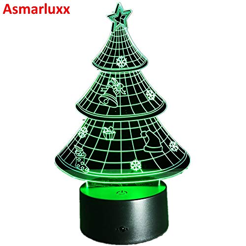 Árbol de Navidad Noche luz decoración árbol de Navidad Ciervo Campana Cambio de Color Claro decoración del hogar Regalo año Nuevo Colorido Regalo