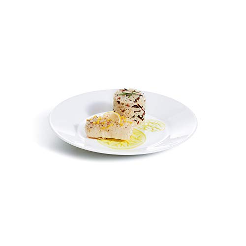 Arcoroc 22522 plato Plate Blanca Restaurant 23,5 cm, ópalo, color blanco