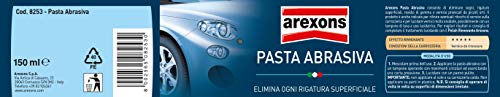 AREXONS - Pasta abrasiva de 150 ml, para Limpiar arañazos, para el Mantenimiento del Coche, Pasta abrasiva pulidora, Elimina arañazos, Marcas y rayaduras Superficiales provocadas por pequeños Golpes