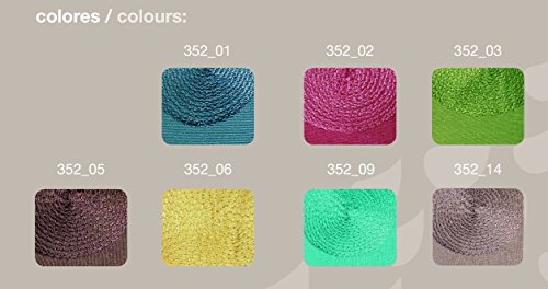 atenas home textile Cortina de baño Bordada con Trabillas Camelia 35% algodón 65% poliéster - 140x200 - Amarillo