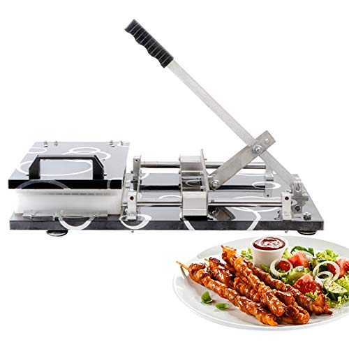AWJ Kebab Fabricante Manual De Cordero Kebab Barbacoa Máquina De Bambú del Pincho De Satay Cadena Haciendo Máquina Manual Carne Pinchos