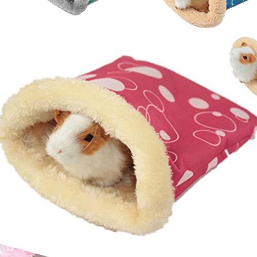 Balacoo - Saco de dormir de peluche, cálido, pequeño, para animales domésticos, saco de dormir, jaula nido para cachorro de conejo de India, erizo, rata chinchilla (color al azar)