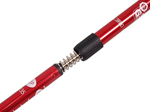 Bastones de Marcha nórdica, Longitud 65-135cm, en Cuatro Colores (Rojo)