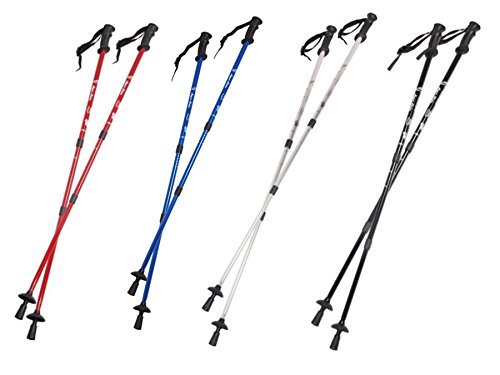 Bastones de Marcha nórdica, Longitud 65-135cm, en Cuatro Colores (Rojo)