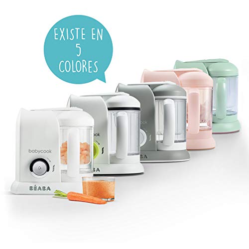 Béaba Babycook Solo Robot de cocina infantil 4 en 1, Tritura, cocina y cuece al vapor, Cocción rápida, Comida casera y deliciosa para bebés y niños, Comida variada para tu bebé, Verde (Matcha)