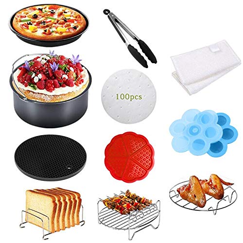 Benooa 12PCS Kit De Accesorios De La Freidora De Aire,Accesorios para freidoras para Todas Las Marcas De Freidoras Accesorios(3.7QT-6.8QT)