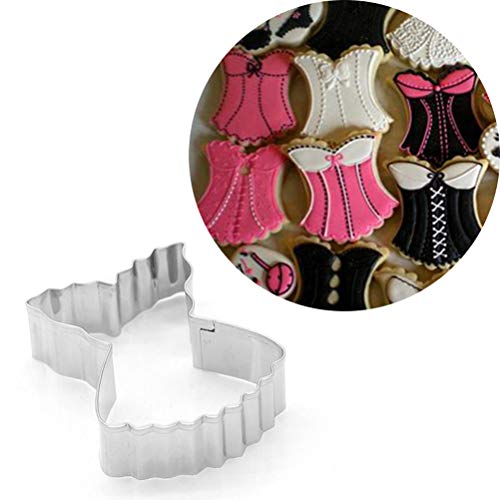 BESTonZON 9 UNIDS Creativo Falda Vestido de la Forma Cortador de Galletas de Acero Inoxidable Biscuit Fruit Cake Moldes Cocina Hornear Herramientas