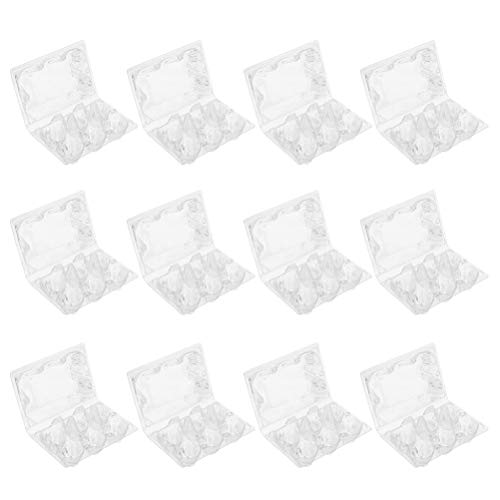 BESTonZON Contenedor de Almacenamiento de Huevo para Refrigerador de Bandejas para 6 Huevos 12 Piezas