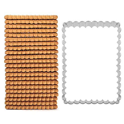 Besttse Molde rectangular para galletas, pasteles, azúcar, pasteles, galletas, bricolaje, herramienta de decoración para hornear