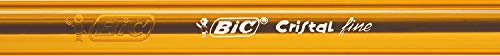 BIC Cristal Original Fine - Bolígrafos punta fina (0.8 mm), Caja de 50 unidades, Color Negro