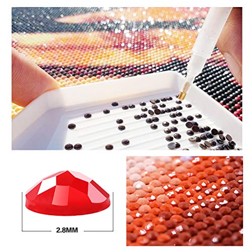 Bimkole Diamond Painting Pintura Diamante 5D Pájaros Flores Bricolaje Arte, Completo Taladro Diamantes de Imitación Decoración de Pared de Salón 30 * 30cm (x3-213)