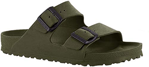 Birkenstock Arizona EVA, Sandalias de Punta Descubierta para Mujer, Verde (Khaki Khaki), 41 EU