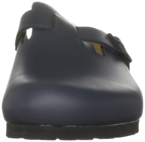 Birkenstock Boston 60101, Zuecos De Piel Natural Unisex Adulto, Azul, 39 EU