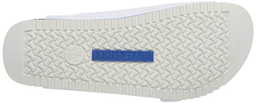 Birkenstock Professional ARIZONA - zuecos de material sintético unisex, Blanco - Blanc (white Ls White/blue), 38