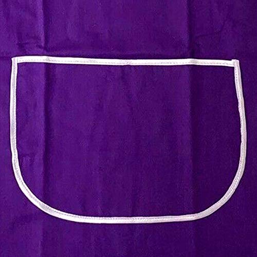 BITALY - Delantal universal para mujer, para cocina, catering, barra, bolsillo pequeño, mediano, grande, XL, XXXL, XXXL, tamaños 3XL (morado, XXXL)