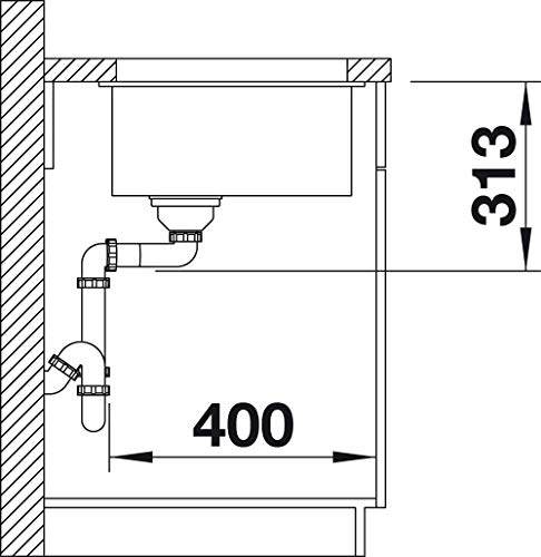 BLANCO SUBLINE 320-U 523 410 Fregadero Cocina