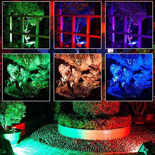 Blinngo 10W RGB Foco LED Proyector de Exterior impermeable IP65 LED Foco de Colores Adaptado para Decoración de Jardín Parque Hotel Terraza