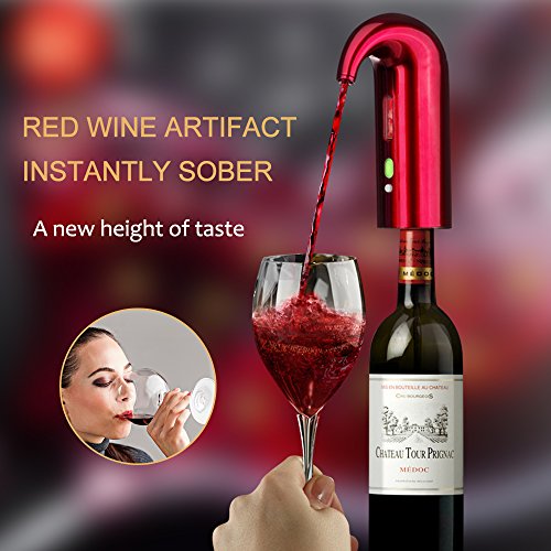 BLUE CHARM Eléctrico Vino Decantador Mejora el Sabor del Vino de Todas Las Edades
