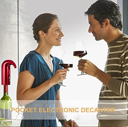 BLUE CHARM Eléctrico Vino Decantador Mejora el Sabor del Vino de Todas Las Edades