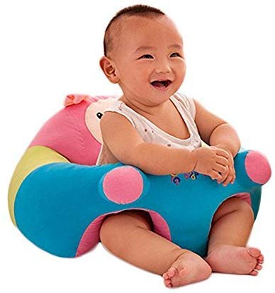 BlueSpace - Sillas de bebé sentado para aprender asiento infantil de peluche, para niños de 6 a 12 meses