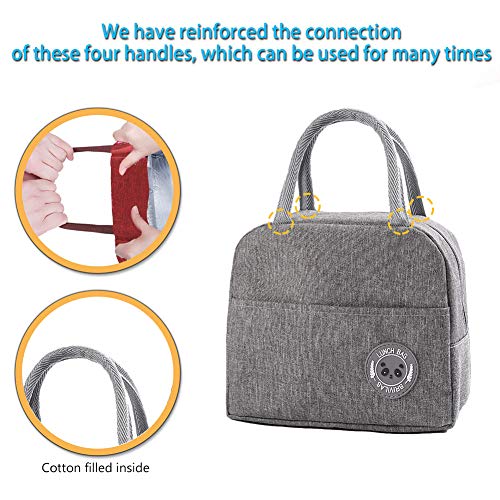 Bolsa térmica para el almuerzo, para mujeres, para el trabajo, bolsa de almuerzo, reutilizable, para niños, niñas, adultos, mujeres, hombres, bolsa refrigeradora impermeable