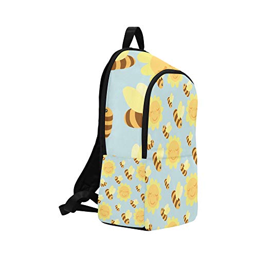 Bolso Deportivo Lindo Abeja trabajadora Alas Dobles Insecto Duradero Resistente al Agua Clásico Bolso Informal de Negocios Bolsos universitarios Mochila de Hombro para niñas Mochila de Nylon