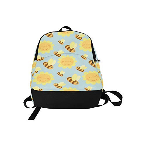 Bolso Deportivo Lindo Abeja trabajadora Alas Dobles Insecto Duradero Resistente al Agua Clásico Bolso Informal de Negocios Bolsos universitarios Mochila de Hombro para niñas Mochila de Nylon