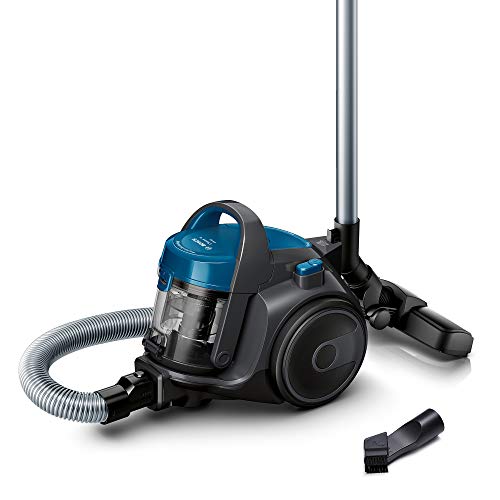 Bosch BGC05A220A Clean´n - Aspiradora sin Bolsa (Ahorro de Espacio, Vaciado fácil, Muy Ligera, 700 W), Color Gris