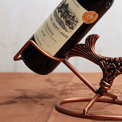 Botelleros Almacenamiento de vino titular de pescado Saltar estante del vino decoración casera de la cocina del restaurante del vino vitrina mostrador gabinete Bodega Estante para Botellas de Vino