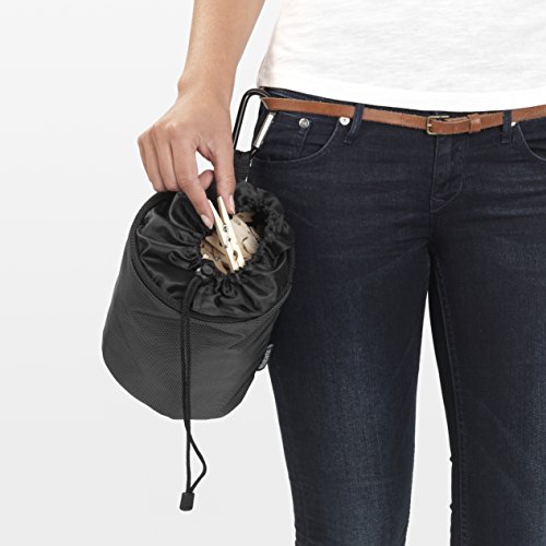Brabantia 105784 - Bolsa para Pinzas con mosquetón para Colgar, Colores Surtidos