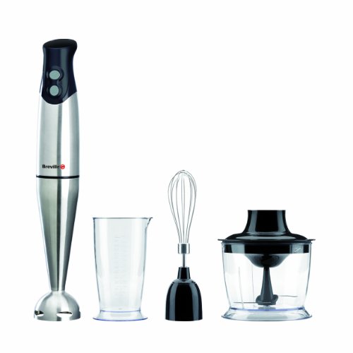 Breville VHB014 Batidora de inmersión 0.5L Negro, Acero inoxidable - Licuadora (0,5 L, Batidora de inmersión, Negro, Acero inoxidable, Metal, Acero inoxidable, 400 W)