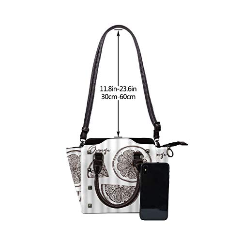 BROWCIN Celebración Roja Caramelos De Menta Y Bastones Con Cinta Blanca Navidad Desmontable Moda Tendencia Bolso de las señoras Bolso de hombro