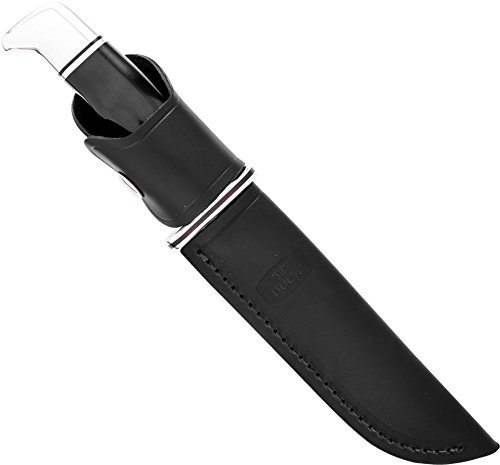 Buck BU119 Cuchillo de caza, hoja de acero, funda de cuero