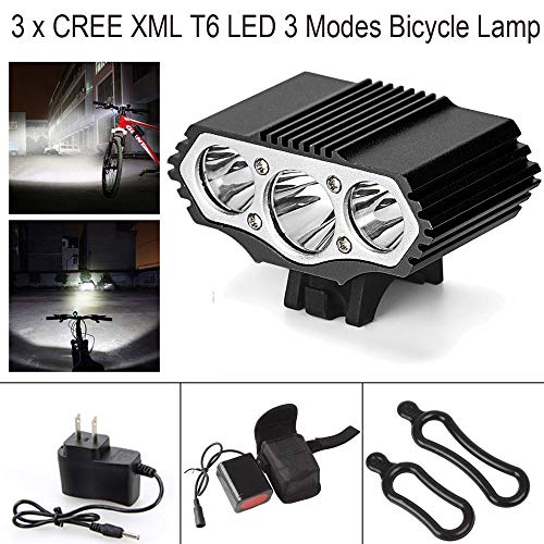 Buques de Alemania, TriLance, luz LED, luz de bicicleta para exteriores, impermeable, doble luz, recargable por USB, aprobado por la Ley alemana de circulación alemana (StVZO), resistente al agua