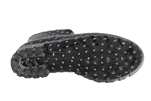 BuyAzzo BA560400 - Botas de agua para mujer y niña, botas de goma de caña corta, color Negro, talla 38 EU