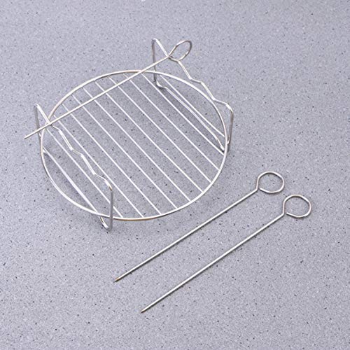 Cabilock Soporte de Exhibición Del Estante de Pavo Del Estante de La Costilla Del Estante Del Asado Del Acero Inoxidable 4Pcs con 3 Pines