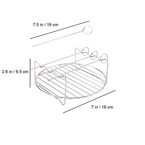Cabilock Soporte de Exhibición Del Estante de Pavo Del Estante de La Costilla Del Estante Del Asado Del Acero Inoxidable 4Pcs con 3 Pines