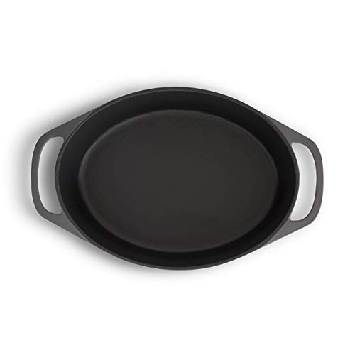 Cacerola de hierro fundido redonda, Cocotte Clara - gris, oval, 33cm, 6,5l
