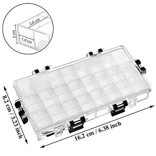 Caja de Paleta, Paleta Acuarela, Caja Paleta de Acuarela, Caja Paleta Pintura Hermética, Plástico ABS Plegable Hermética Paleta Acuarela 24 Rejillas para Acuarela, Gouache, Pintura Al Óleo