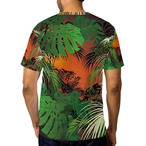 Camiseta para Hombre niños misteriosa Selva Tropical Personalizada Manga Corta